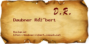 Daubner Róbert névjegykártya